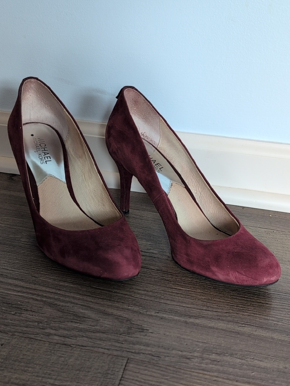 MICHAEL Michael Kors Wine Suede Pointed-Toe Stiletto Pumps